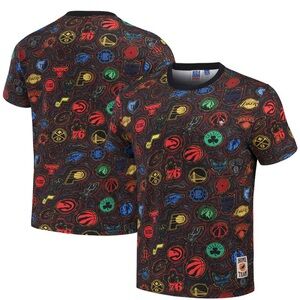 Men's NBA x Staple Black All Teams Fusion T-Shirt, Size 3XL